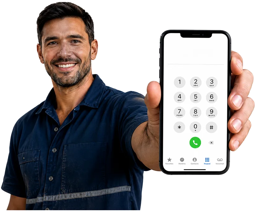 Plumber answering a Kellyville enquiry by phone