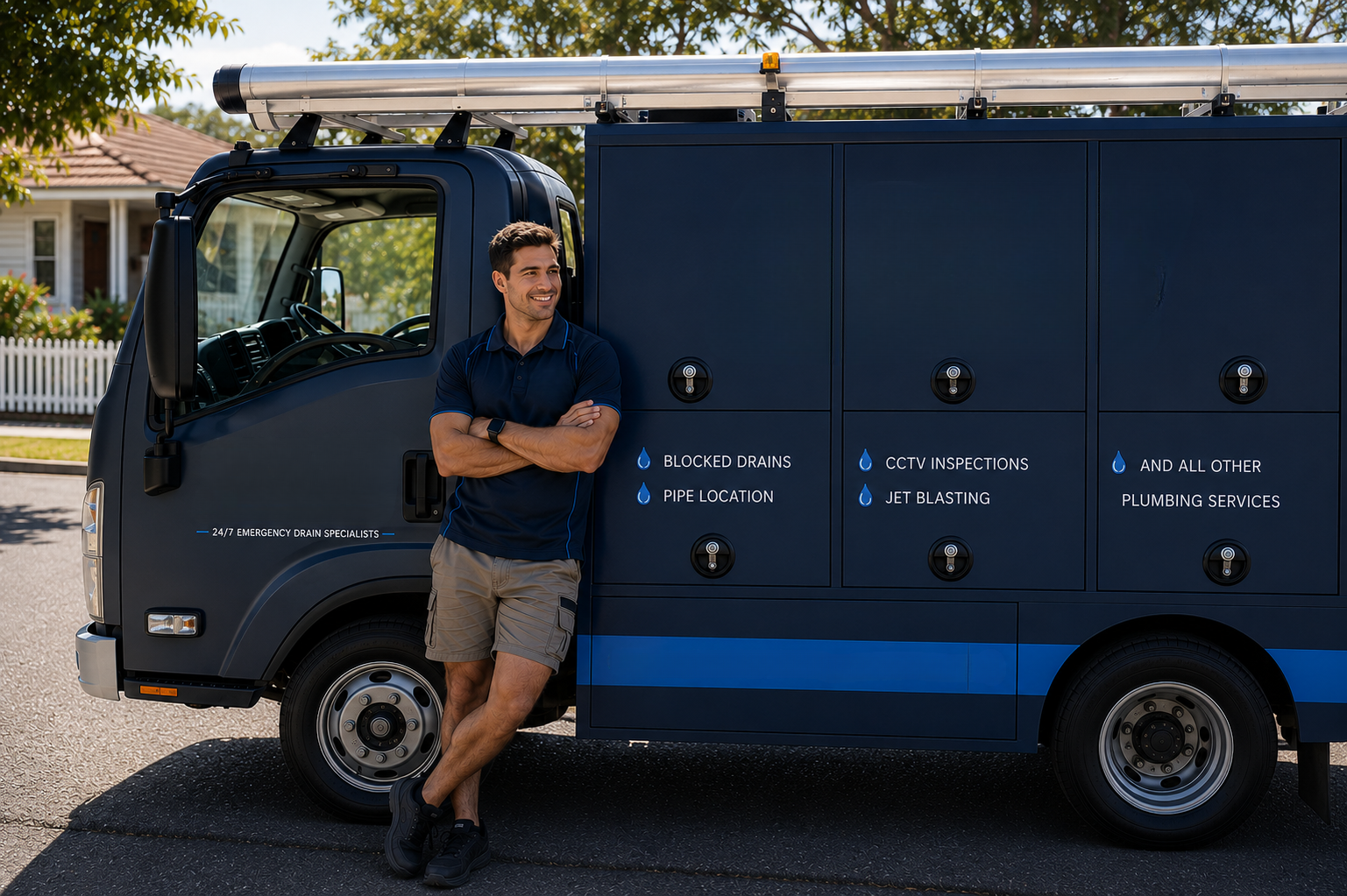 Plumber with Kellyville Blocked Drains van